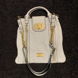 Badgley Mischka 100% Leather White Purse